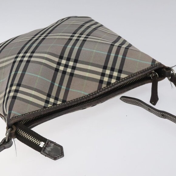 BURBERRY Nova Check Blue Label Shoulder Bag Nylon Gray Auth 114736 - Picture 7 of 15